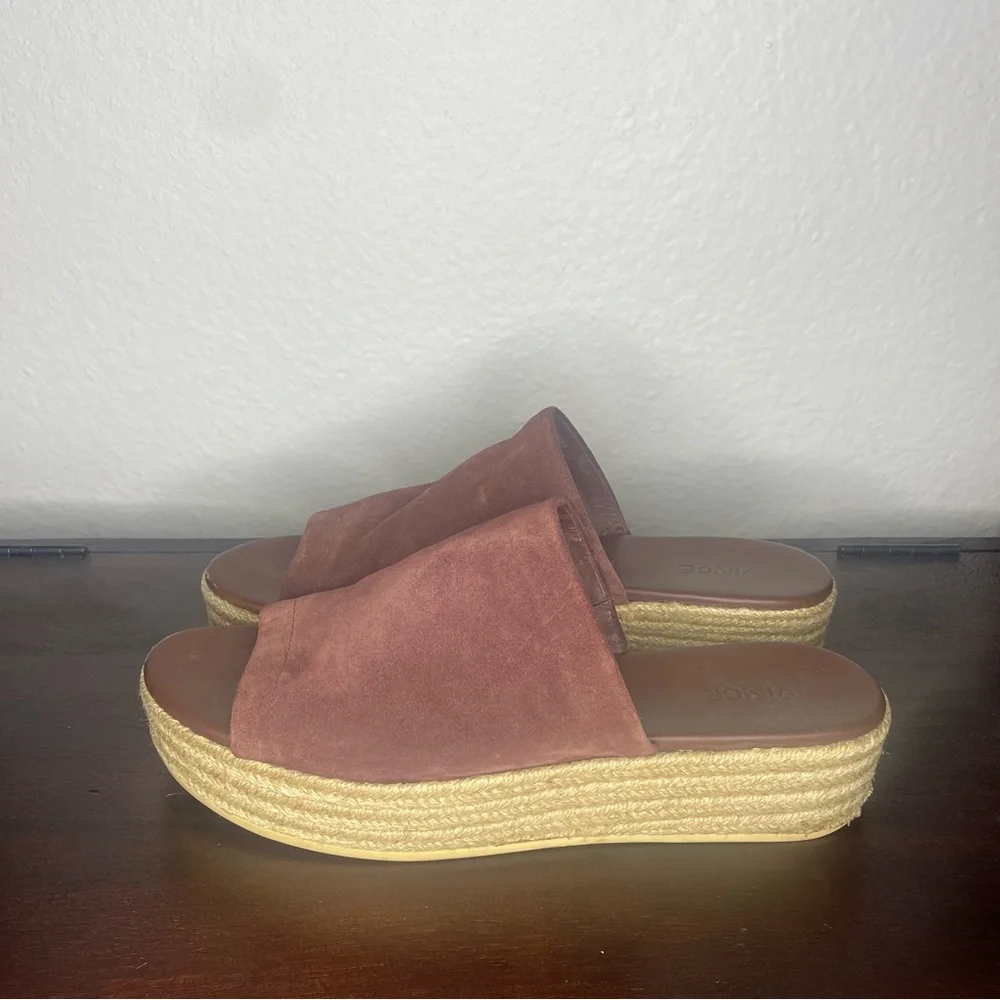 Vince Solana Suede Espadrille Wedge Sandal Size 11